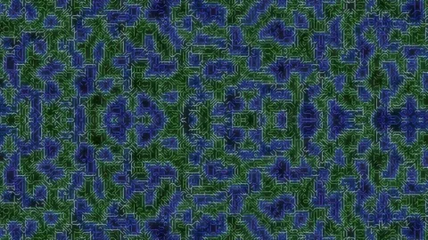 Abstract Circuit Board Pattern in Blue and Green Stock Footage 332185388