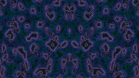 Abstract Circuit Board Pattern in Blue and Purple Stock Footage 332200665