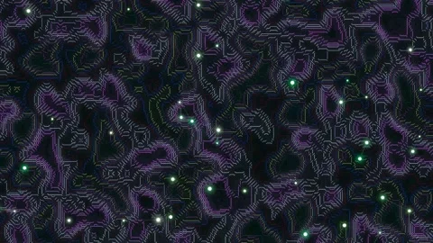 Abstract Circuit Board Pattern with Glowing Nodes Stock Footage 331904936