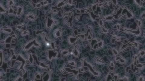 Abstract Circuit Board Pattern with Glowing Orb Stock Footage 332031252