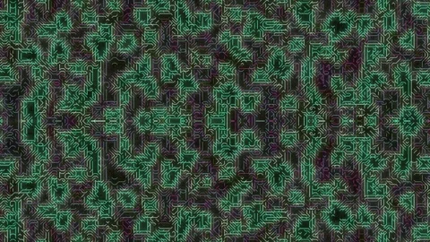 Abstract Circuit Board Pattern with Glowing Lines Stock Footage 332147811