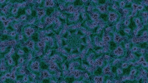 Abstract Circuit Board Pattern in Green and Blue Stock Footage 331725958
