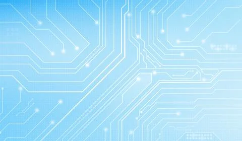 Abstract circuit board pattern with line traces Illustrazione stock
