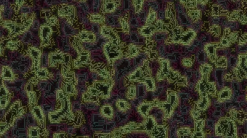 Abstract Circuit Board Style Background with Glowing Lines Stock Footage 332210221