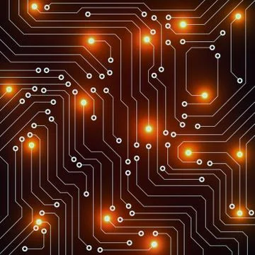 Abstract circuit board, technology background, vector illustration Illustrazione stock