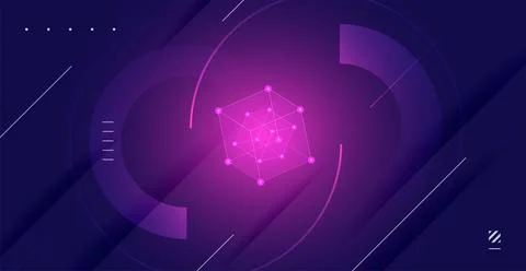 Abstract circuit board technology. Technological design. High tech digital te Stock Illustration