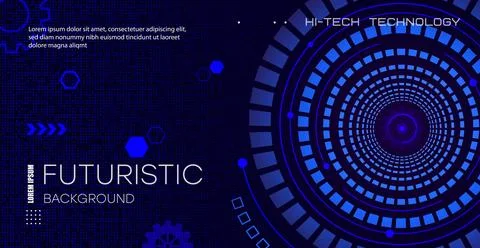 Abstract circuit board technology. Technological design. High tech digital te Illustrazione stock