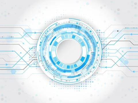 Abstract circuit communication concept. Background with various computer tech Stock Illustration