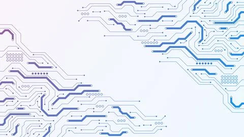 Abstract circuit diagram. High-tech circuit board for electronic engineering Stock Illustration