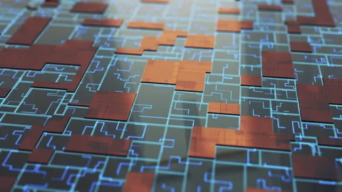 Abstract circuit Stock Footage 153226856