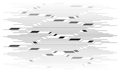 Abstract circuit pattern grey light on white design modern technology future Stock Illustration