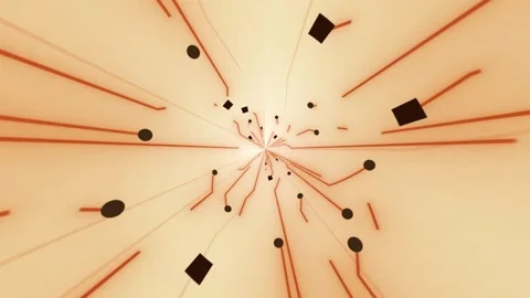 Abstract Circuitry Pattern in Orange Stock Footage 289133885