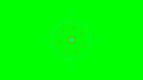 Abstract circular animation element isolated on a vibrant green background Video stock 341822583