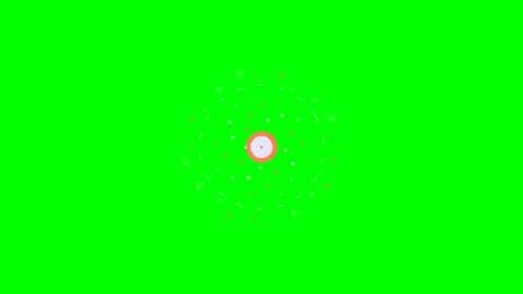 Abstract circular animation element on a vibrant chroma key green background Video stock 340266479