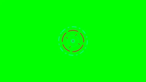 Abstract circular animation elements isolated on a vibrant green background Stock Footage 340263369