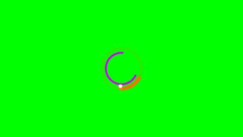 Abstract circular animation loading icon with green screen background effect Stock Footage 341823604