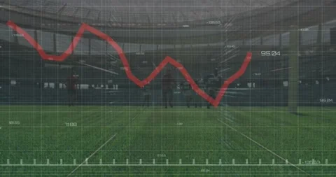 Abstract circular animation represents global sports data processing. Stock Footage 327357526