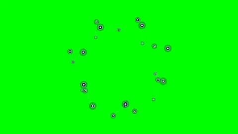 Abstract circular arrangement of white glowing particles on a green screen 스톡 동영상 341839247