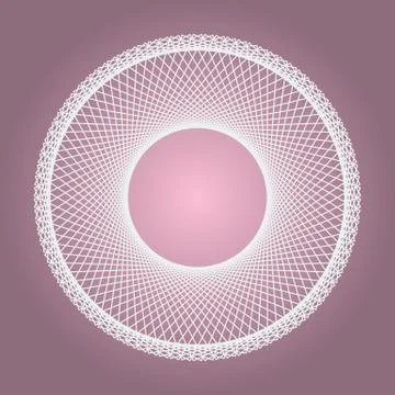Abstract circular background with looping lines. Vector illustration. Illustrazione stock