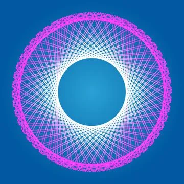 Abstract circular background with looping lines. Vector illustration. 库存插图
