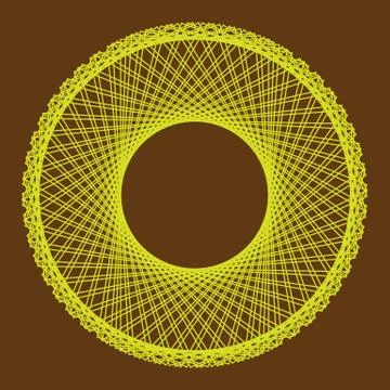 Abstract circular background with looping lines. Vector illustration. Stock Illustration