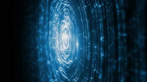 Abstract Circular Background With Particles And Depth Of Field Stock Footage 166948913