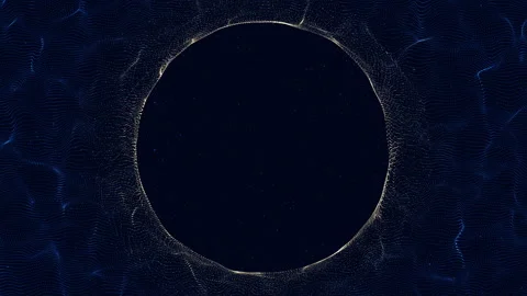 Abstract circular background with particles light effect Stock Footage 292474611