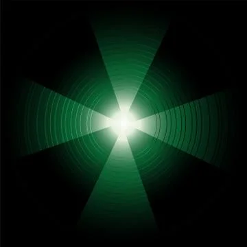 Abstract circular black green background Stock Illustration