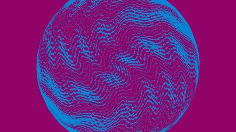 Abstract circular blue and purple wavy liquid pattern Stock Illustration