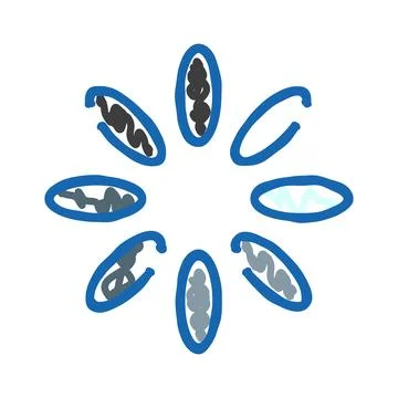 Abstract circular blue design creating loading symbol Stock Illustration