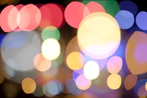 Abstract circular bokeh background of citylight Stock Photos