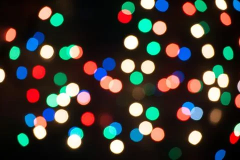Abstract circular bokeh background or overlay of Christmaslight Foto stock