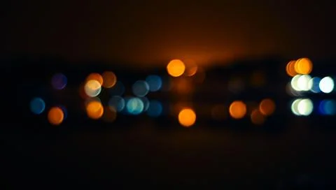 Abstract circular bokeh background with Reflection.Blurred light. Stock Photos