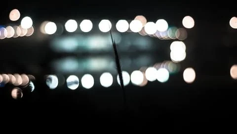 Abstract circular bokeh background with Reflection.Blurred light. Stock Photos