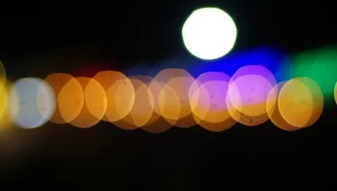 Abstract circular bokeh background.Blurred light. Stock Photos