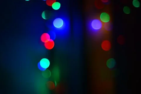 Abstract circular bokeh background.Blurred light. Stock Photos
