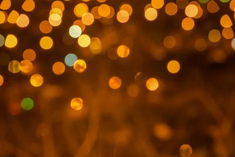 Abstract circular bokeh festive background, city lights 写真素材