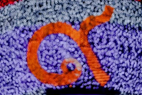 Abstract circular bokeh of light blurred Foto stock