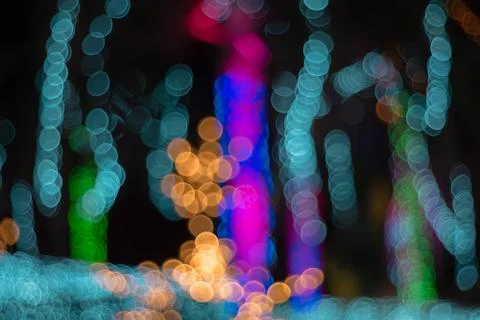 Abstract circular bokeh of light blurred Stock Photos