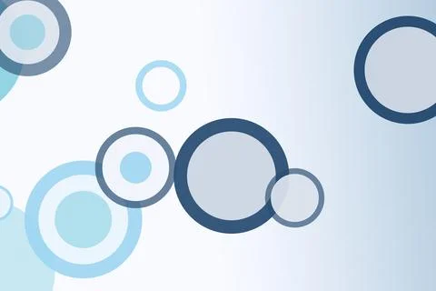 Abstract circular bubble pattern with blue and gray rings creates a clean, .. Stock Illustration