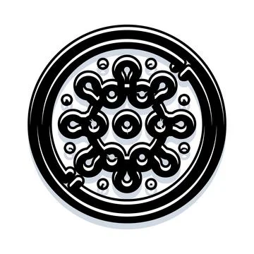 Abstract circular celtic knot creating complex emblem design Stock Illustration