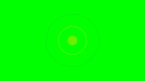 Abstract circular clock animation element on a vibrant green screen backgroun Stock Footage 340902713