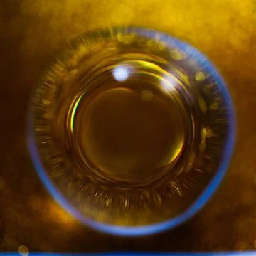 Abstract circular composition in gold and blue Stock Photos