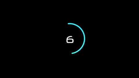 Abstract Circular Countdown Timer Animation from 10 Seconds Stock Footage 336361539