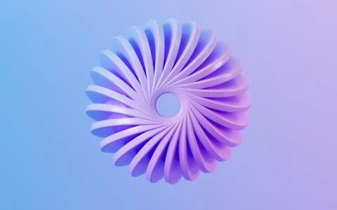 Abstract circular curve background, 3d rendering. Illustrazione stock