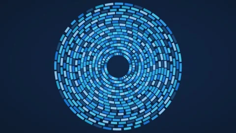 Abstract Circular Data Pattern Representing Digital Connectivity Stock Footage 337038369
