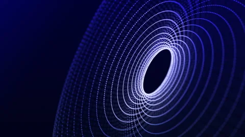 Abstract circular data technology network Stock Footage 266554666