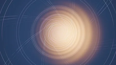 Abstract circular design showing light patterns and lines Stock Footage 337374882