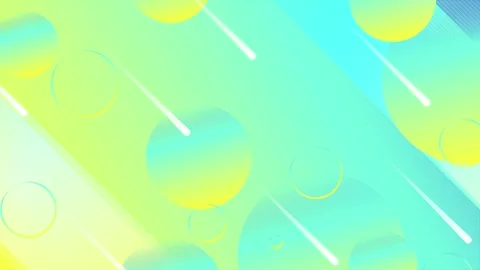 Abstract circular design with vibrant geometric elements and shapes in green Stock Footage 311608831