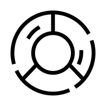 Abstract circular diagram showing process or data segments Stock Illustration
